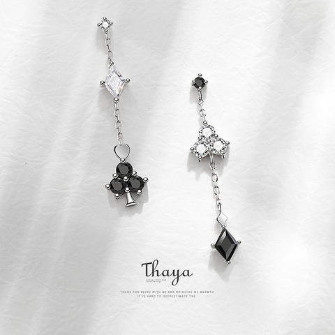 Fairy Tales Series Thaya Solid Silver Alice Drop Earrings 925  Silver Crystal серьги For Women Engagement Gift Fine Jewerlry ► Photo 1/6