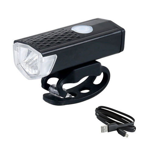 Bike Light USB Rechargeable 300 Lumen 3 Mode Bicycle Front Light Lamp Bike Headlight Cycling LED Flashlight Lantern ► Photo 1/6