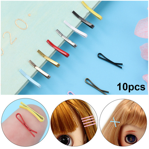 10PCS 1.1cm Mini Metal Clip for Doll Candy Color Cute Tiny Headwear Hairclip DIY Doll Accessories Princess Hairpin ► Photo 1/1