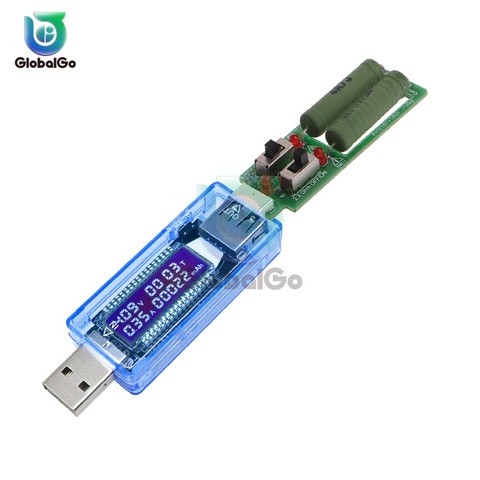 USB Load Resistor With Adjustable Dual Switch Test Module LCD USB Charger Battery Capacity Voltage Current Tester Meter Detector ► Photo 1/6