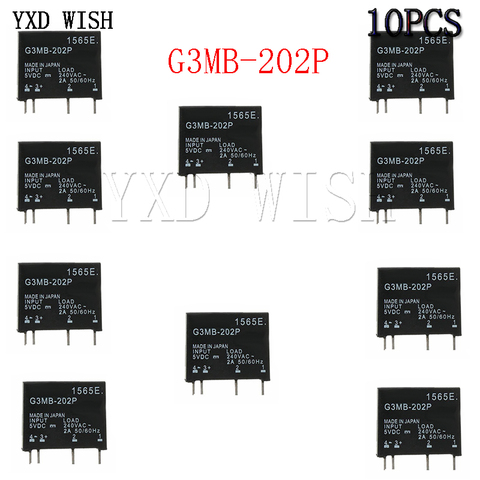 10pcs DC 5V Solid State Relay Module G3MB-202P PCB Mounting SIP SSR AC 240V 2A Snubber Circuit Resistor DC-AC Relay Module ► Photo 1/4