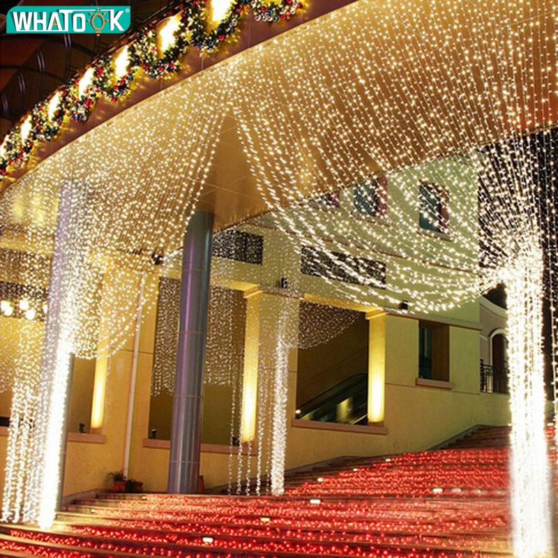 96-1500 LED Lights Indoor Outdoor christmas String Fairy Wedding Curtain Light 