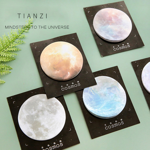 30 pcs/lot Planet Post-it Decorative Scrapbooking to do list moon Stickers Self-adhesive Writable memo pad art marker planner ► Photo 1/6