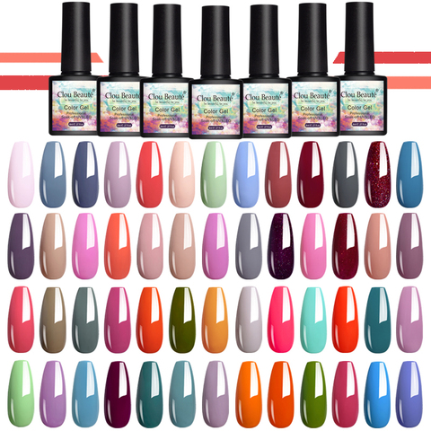 Clou Beaute 8ml New Series Color Nail Gel Polish Soak Off UV Gel Nail Art gel Nail Polish Base And Top Coat ► Photo 1/6