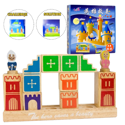 Wooden 3D Path-Building Deluxe Cognitive Skill-Building Preschool Puzzle Board Game Featuring 48 Playful Challenges For Ages 4+ ► Photo 1/6