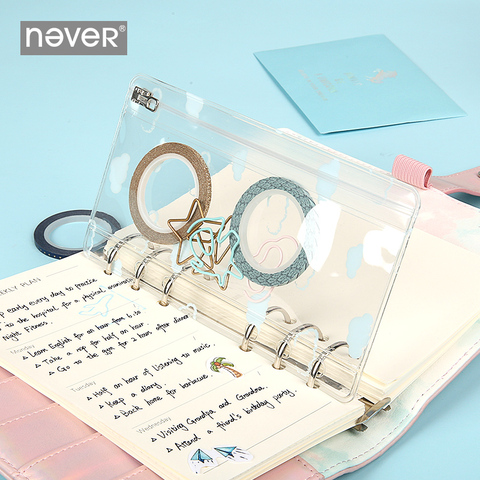 Never Unicorn Series Spiral Notebook and Journals Transparent PVC Storage Zipper Bag A6 Planner File Bag Accessories Stationery ► Photo 1/6