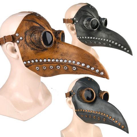 Funny Latex Steampunk Plague Doctor Bird Mask Cosplay Long Nose Halloween Masquerade Costume Props ► Photo 1/6