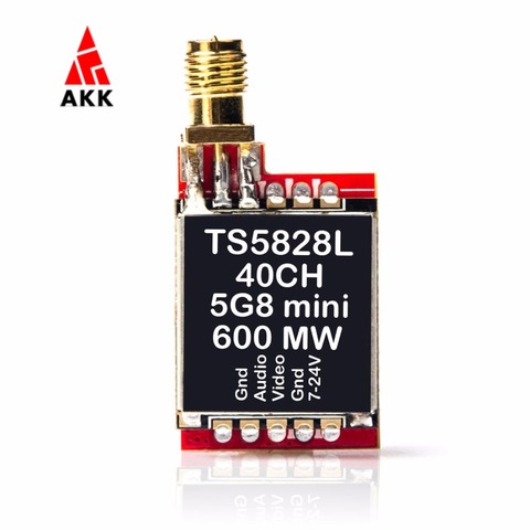 AKK TS5828 5.8G 600MW 32Ch FPV Audio Video Transmitter RP-SMA Female for Mini FPV Quadcopter ► Photo 1/6