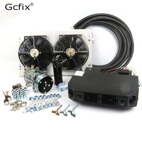 Universal Automotive 12V 24V A/C Air Conditioning Kit for Truck Minibus Van Tractor Digger RV Excavator AC Air Conditioner ► Photo 1/6
