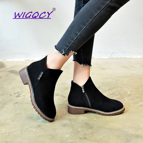 New Hot Fashion Women New Boots Autumn Winter Boots Classic Zipper Snow Ankle Boots Winter Suede Warm Fur Plush Women Shoes ► Photo 1/6