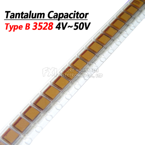 10pcs Type B 1UF 4.7UF 10UF 47UF 100UF 220UF Tantalum Capacitor 4V 6.3V 16V 20V 25V 35V 50V 3528 1210 227 476 107 475 106 105 ► Photo 1/1