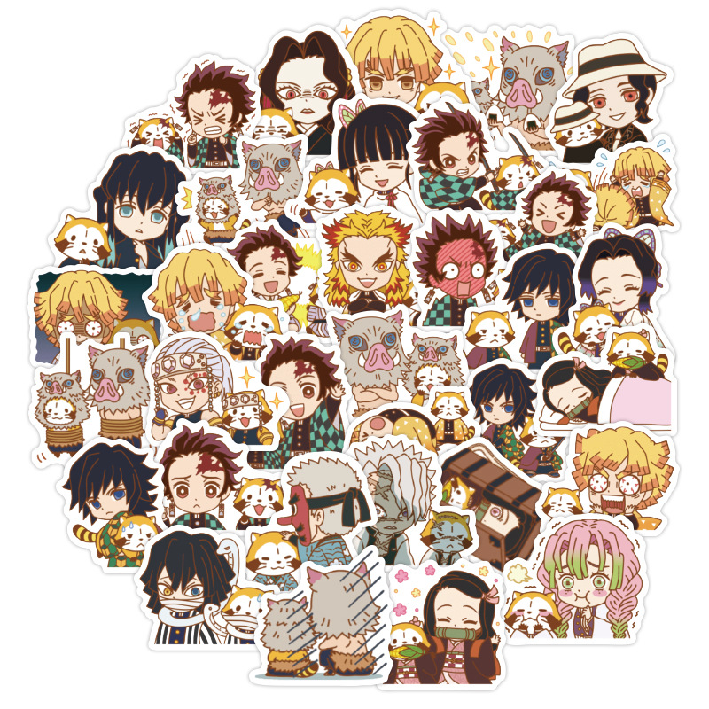 price history review on 40pcs anime demon slayer kimetsu no yaiba stickers 3 4 cm cute waterproof graffiti sticker for laptop phone cup vsco car sticker aliexpress seller anime loverss