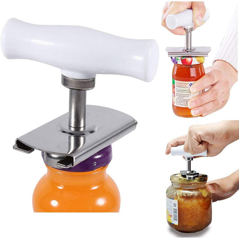 Can Opener Jar Bottle Adjustable Manual Stainless Steel Easy Kitchen Tool