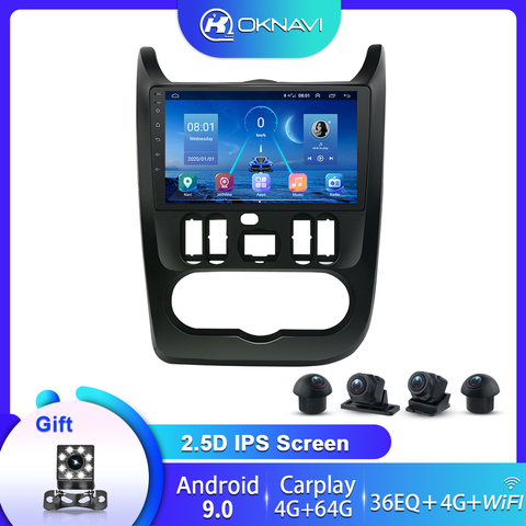 2 Din Android Auto Radio Carplay For Renault Logan 1 Sandero 2009-2015  Dacia Duster 4g Car Multimedia Player Gps Autoradio