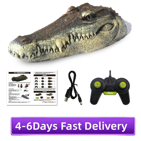 Flytec V005 V002 RC Boat 2.4G  Simulation Crocodile Head RC Remote Control Electric Racing Boat for Adult Pools Head Spoof Toy ► Photo 1/6