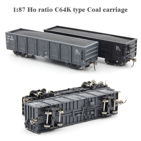 1:87  Ho ratio C64K type  Coal carriage  Train car model Body number random ► Photo 1/1