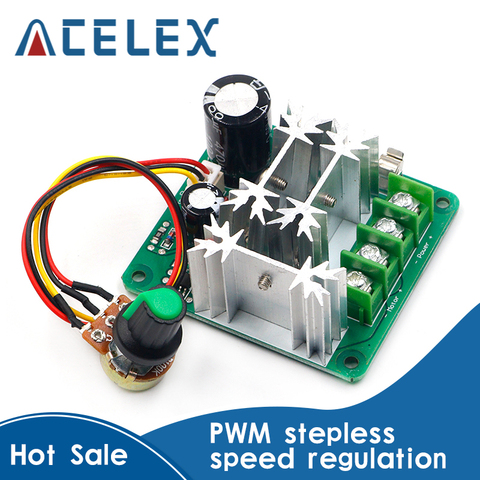 DC 6V-90V 15A DC Motor Speed Controller Stepless Speed Regulation Pulse Width PWM DC 12V 24V 36V 48V 1000W ► Photo 1/6