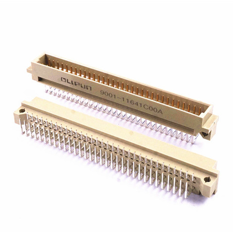 5pcs DIN 41612 Connector 2 Rows 64 Positions Din Plug Header Male Pin Right Angle Through Hole PCB 2x32 Pin 2.54 mm x 5.08 mm ► Photo 1/6