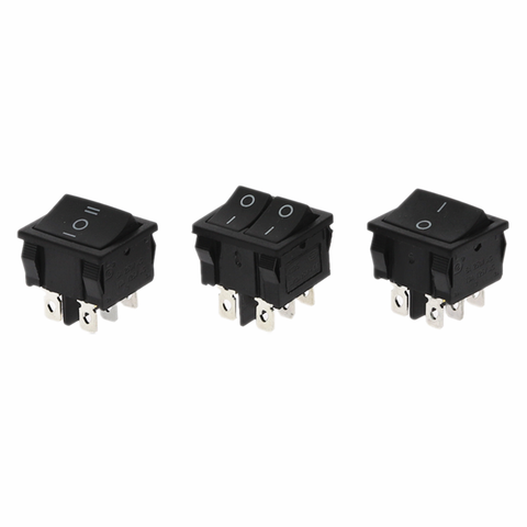 1Pcs KCD5 Rocker Switch 4/6pin Black Parallel Boat Power Switch ► Photo 1/6