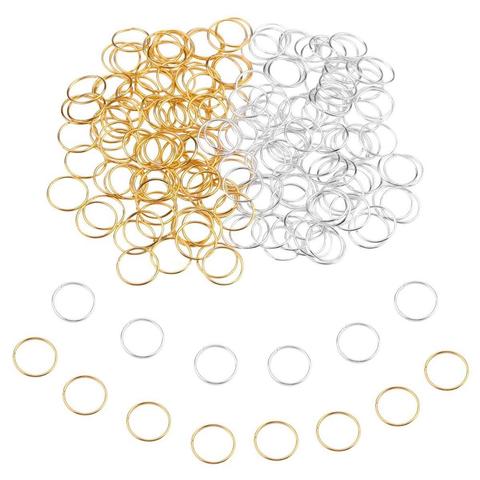 100pcs 14mm Hair Braid Rings Accessories Clips for Women and Girls Dreadlocks Beads Set Color Gold and Sliver ► Photo 1/6