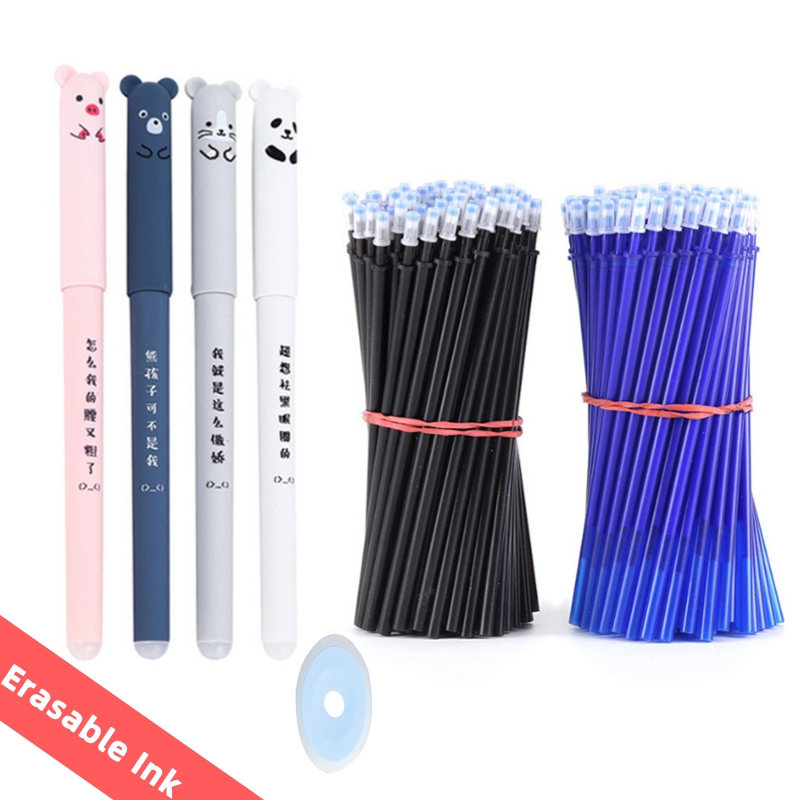 25 Pcs/Set 0.5mm Erasable Pen Blue Gel Ink Pens School Kids Students Stationery