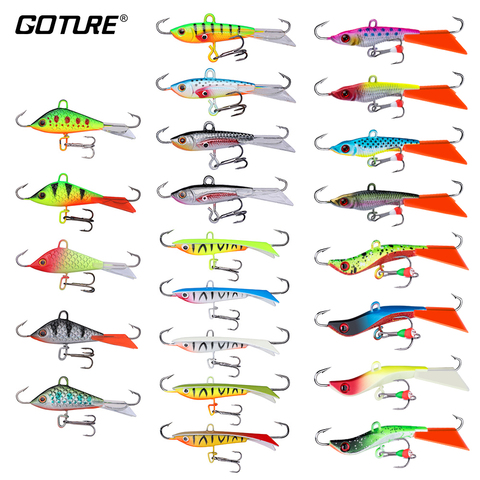 Goture Multiple Style Winter Ice Balancer Fishing Lure Lead Jigging Hard Artificial Bait with 3D Eyes For Walleye Winter Fishing ► Photo 1/6
