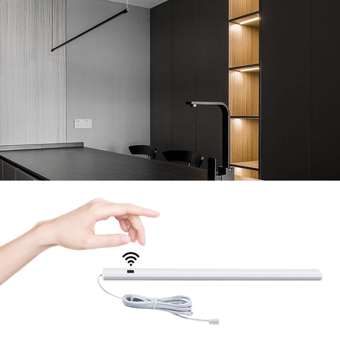 Hand Wave Control Kitchen Lights LED Bar Light Closet Wardrobe Bar LED Lamp 30/50cm Motion Sensor Hand Scan Sweep Kitchen Lights ► Photo 1/6