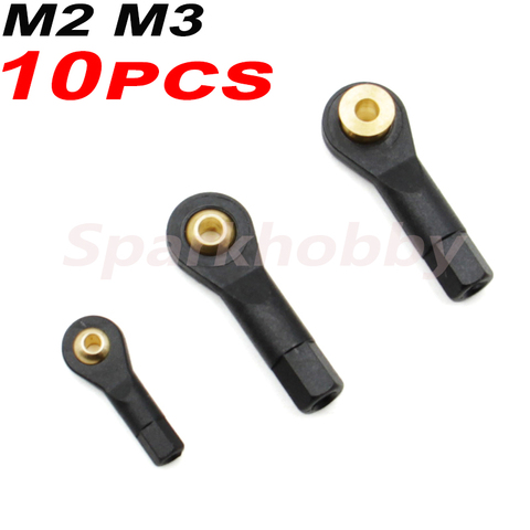 10PCS M2 M3 Nylon Metal ball head buckle Linkage Pull Rod Tie rod end ball head connector for RC Model Toy ACCS DIY parts ► Photo 1/6