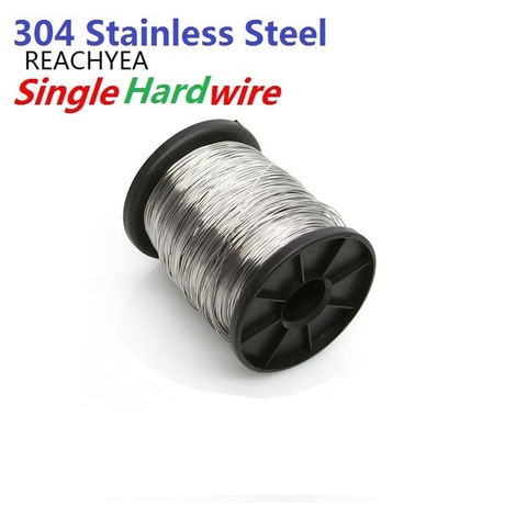 High Quality 304 Stainless Steel Wire Diameter 0.1/0.2/0.4/0.5/0.6/0.8/1.0MM Single HARD Wire Rope Cold Drawn Hard Cable ► Photo 1/1