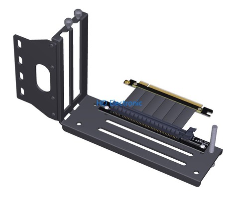Graphics Cards Vertical Bracket PCIe 3.0 x16 graphics video card to PCIe 3.0 x16 slot extension cable for ATX chassis ► Photo 1/6