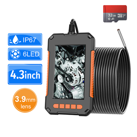 3.9mm Industrial Endoscope Camera 1080P HD 4.3” IPS Screen Pipe Drain Sewer Duct Inspection Camera IP67 Snake Camera WIth 32GB ► Photo 1/6