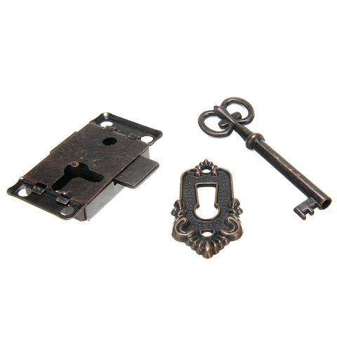 Antique Cabinet Lock Drawer Wardrobe Door Lock Furniture Counter Drawer Locks Replacement with Key ► Photo 1/6