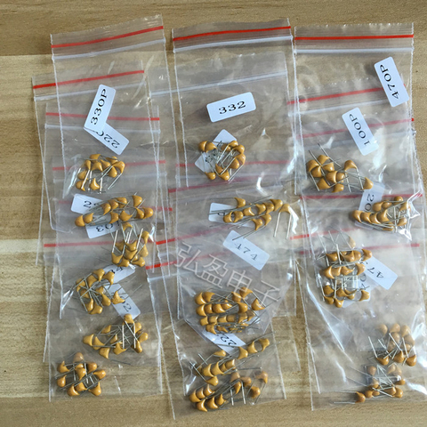 180pcs 18values*10pcs Monolithic Ceramic Capacitor 50V 20PF-105 1UF P5.08mm DIY Assorted Kit capacitor 22pf 100pf 1nf 10nf 100nf ► Photo 1/2