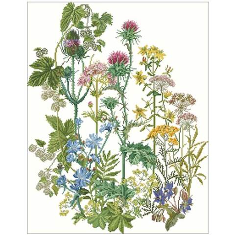 Wildflowers flower patterns counted 11CT 14CT 18CT Cross Stitch Sets DIY Wholesale Cross-stitch Kits Embroidery Needlework ► Photo 1/6