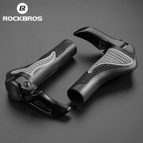 ROCKBROS MTB Bicycle Grips Horns Shofar Vice Handlebar Grips Cycling Shockproof Dust-proof Bike Grips Rubber Bilateral Locked ► Photo 1/6