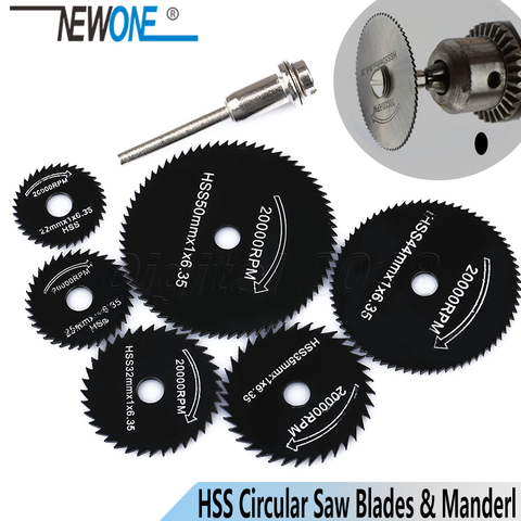 HSS High speed steel Circular Saw Blades+Extension Rod Mandrel For Metal Dremel Rotary Tool Cutting Disc Wheel Wood Cutting Saw ► Photo 1/5