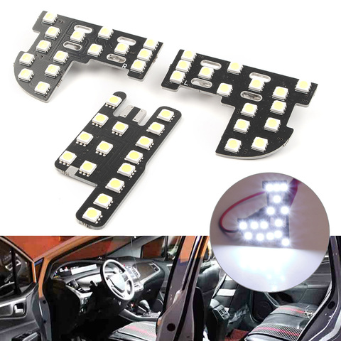 Car Interior Dome Map Reading Lights Inner Lamp Bright White LED Light For Honda Fit Jazz Civic 9th City 2012 2013 2014 3PCs ► Photo 1/6