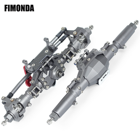 FIMONDA Diamond-Shaped Aluminum Alloy Complete Front & Rear Axle for 1/10 RC Crawler Truck Axial SCX10 II 90046 90047 RGT 86100 ► Photo 1/6