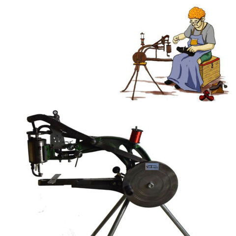 Hand Cobbler Shoe Repair Machine Dual Cotton Nylon Line Sewing Machine ► Photo 1/6