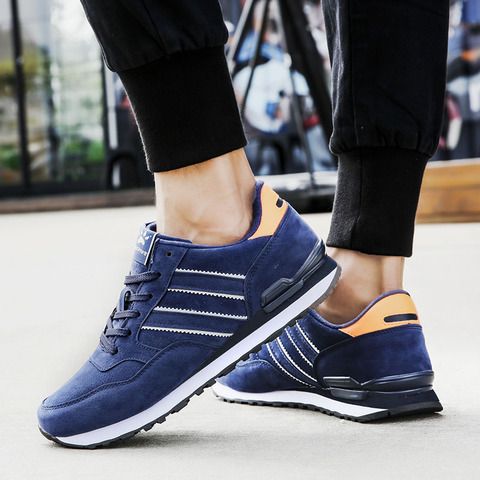 2022 Men Casual Shoes Comfortable Sneakers Artificial Leather Male Spring Flats Trainers Outdoor Mens Shoes Lac-Up Free Shipping ► Photo 1/6