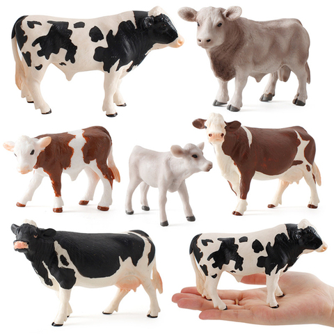 Zoo Farm Fun Toys Model for Children Kids Baby Cow Action Figure Simulated Animal Figurine Plastic Models Educational Toys Gifts ► Photo 1/6