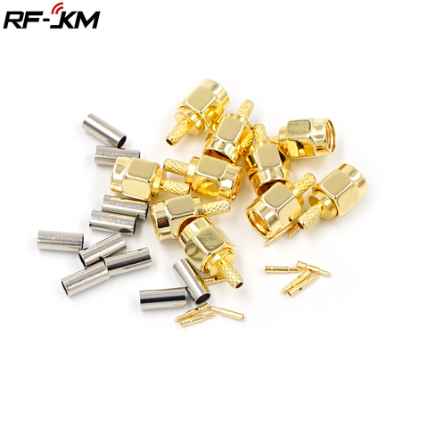 10Pcs High-quality SMA Male Plug crimp for RG174 RG316 RG178 RG179 LMR100 Cable RF Connector ► Photo 1/5