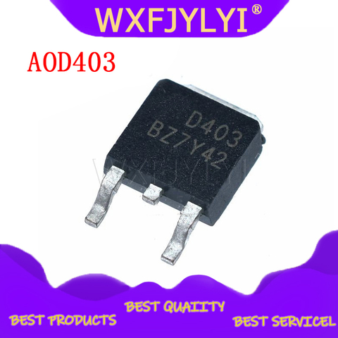 10pcs AOD403 TO-252 D403 TO252 30V 85A P channel MOSFET ► Photo 1/1