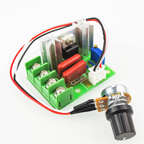 AC 220V 2000W High Power SCR Voltage Regulator Dimming Dimmers Motor Speed Controller Governor Module W/ Potentiometer ► Photo 1/4