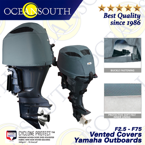 Oceansouth Vented Covers for YamahaMotor Outboards Engine Professional Marine Yacht Boat Accessories UV Waterprotection 2.5-75HP ► Photo 1/6