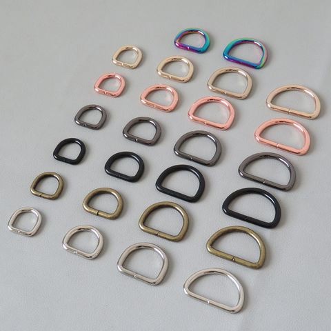 10Pcs 15mm 20mm 25mm 32mm D Ring For Bag Accessory Belt Loop Buckle Metal Hardware Pet Dog Collar Harness Garment Backpack Clasp ► Photo 1/6