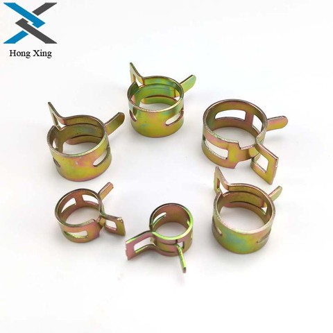 10Pcs 6-20mm Spring Band Type Fuel Vacuum Hose Silicone Pipe Tube Clamp Clip Steel Zinc Plated Clamps ► Photo 1/5