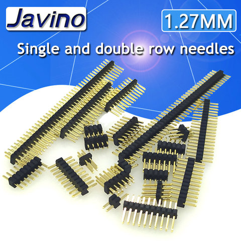10PCS 1.27mm Pin Header 1.27 Double Row Male 2~40P Breakaway PCB Board Connector Strip Pinheader 1*3/4/5/6/7/8/10/12/15/20/40p ► Photo 1/2