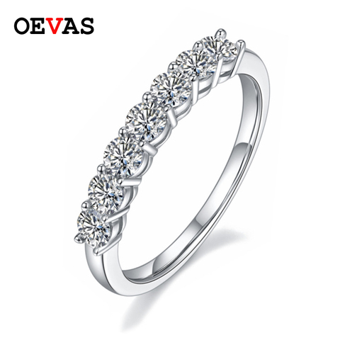 OEVAS Sparkling Real Moissanite Wedding Rings For Women 100% 925 Sterling Silver Engagement Party Bridal Fine Jewelry Wholesale ► Photo 1/6