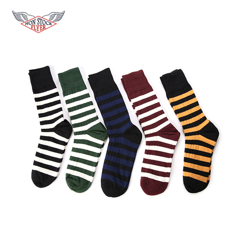 NON STOCK Crew Prison Stripe Socks Old School Winter Men Boots Socks Christmas One Pair ► Photo 1/5